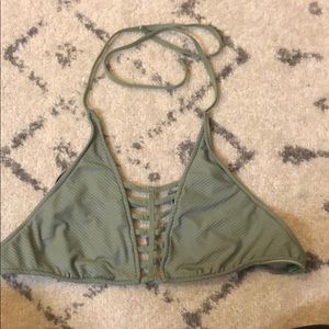 Army green bikini top
